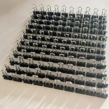 Small Binder Clips, Black Color, Horizontal width 3/4IN, Small Metal Paper Clamp picture
