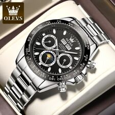 Automatic Mechanical Waterproof OLEVS Luxury Watch Mens Moon Phase Men Strap picture