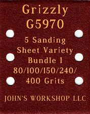 Grizzly G5970 - 80/100/150/240/400 Grits - 5 Sandpaper Variety Bundle I picture