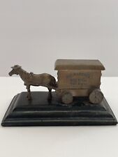 H.S Badcock 100 YEAR ANNIVERSARY Paperweight Model Figurine Horse Wagon  picture