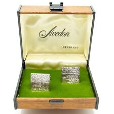1950s Harvey Avedon Sterling 925 Silver Square Cufflinks Mid-Century Modern picture