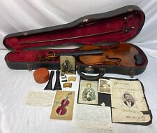 Antique 17th 18th Century Violin w/ Provence W/ Pictures Case Bows picture
