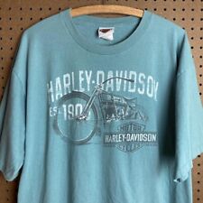 Harley Davidson T-shirt Size XL Indiana USA Antique Motorcycle Vtg Biker Grunge picture