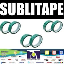Heat Press Tape Dye Sublimation for Mugs 3D Printer 20mmx33m 100Ft 6 Rolls Green picture