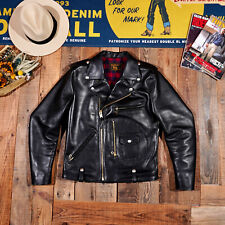 American Vintage Slash Jacket Cowhide Leather Jacket Biker Short Section picture