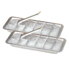 Vintage Kitchen Aluminum Metal Ice Cube Trays, Set of 2 picture