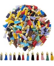 120PCS Keychain Tassels Bulk Leather Tassels for Jewelry Making Colored Tassel  picture