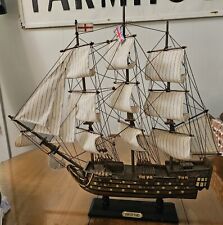 HMS VICTORY VINTAGE WOODEN SHIP APPROX. SIZE 23