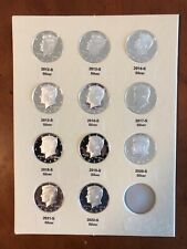 2012 S - 2022 S Gem Proof Silver Kennedy Half Dollar - 11pc Set. picture