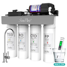 SimPure WP2-400GPD 8-Stage UV Reverse Osmosis Water Filter System +LCD TDS Meter picture