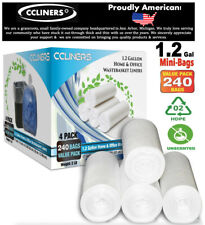 CCLINERS 1.2 Gallon Clear Small Garbage Bags bathroom Trash Bags, 240 Count picture