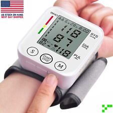 LCD Digital Wrist Blood Pressure Monitor Cuff Gauge 2x90 Memory picture