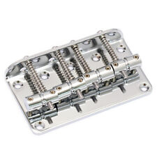 4-String Bass Bridge Hard Tail Fixed Top Load Bridge for Jazz Bass P Bass Chrome picture