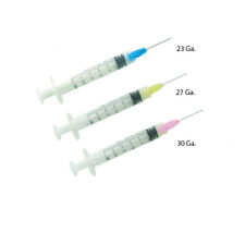 100pcs Endodontic Endo Irrigation Syringes Combo Kit 3CC Luer Lock Yellow 27 Ga picture