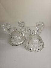 Vintage Imperial Depression Glass Double Taper Candleholder SET picture
