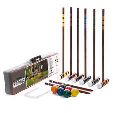 Croquet Set - 6 Player Mallets + Balls + Wickets Set - Family picture