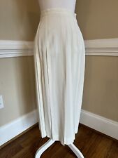 Vintage Maxi Skirt, Size 6-8, White, Pleats, 100% Linen, EUC picture