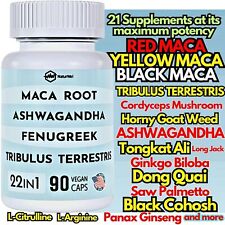 21 in 1 Max Potency Maca Root Blend Goat Weed Tongkat Ginkgo Tribulus 8520mg USA picture