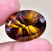 Flawless Natural Bi-Color Ametrine 34.70 Ct Oval Certified Untreated Gemstone picture