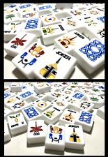 Daza Mahjong American Mah Jongg Tiles Dice Art Deco Carved Hand Painted ￼Collect picture