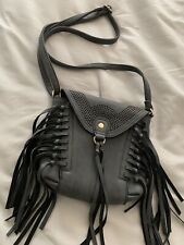 Mellow World Gray Fringed Small Crossbody NWOT picture