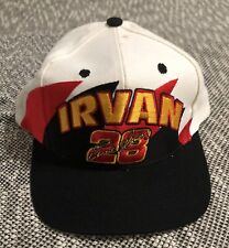 Vintage 90’s Irvan Logo Athletic Double Sharktooth NASCAR Snapback Hat  #28 Rare picture