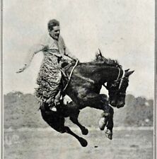1921 Lee Caldwell Rodeo Bucking Horse Flying Devil Cowboy Photo Print DWN8C picture