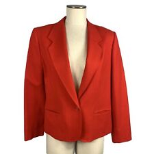 Vintage Pendleton Women's Blazer Red 100% Virgin Wool Lined Made in USA picture