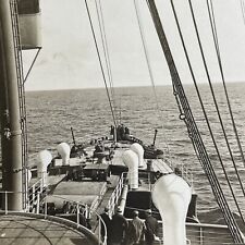 Antique 1901 S.S. Columbia (1880) Atlantic Sailing Stereoview Photo Card P942 picture