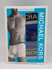 MICHAEL KORS 3 PACK Men's S-XL PERFORMANCE Poly Boxer Briefs Assorted Colors picture