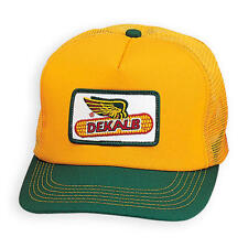 DEKALB SEED Green & Yellow Vintage Trademark Logo Cap Hat New Ballcap Corn picture