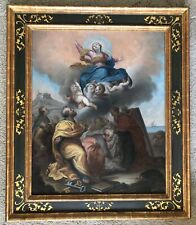 Superb Italian 18th Century Painting of the Virgin and St. Peter with Many Putti picture