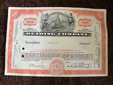 Reading Railroad Co. Stock Certificate   100 Shares   Orange   1960s-70s picture