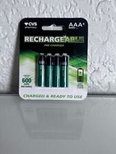 CVS Pharmacy AAA Rechargeable Batteries 4pk Up To 600MAh Charged & Ready To Use picture
