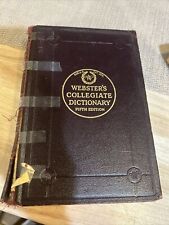 Antique Websters Collegiate Dictionary Fifth Edition 1941 picture