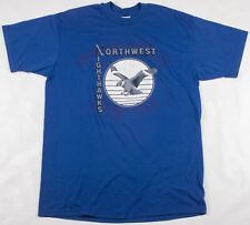Vintage 1980s/1990s Northwest Nighthawks Stedman USA Made Blue Shirt Men's L/XL picture