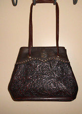 MONTANA SILVERSMITH  BROWN TOOLED LEATHER SHOULDER picture