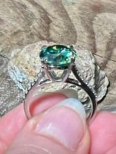 Certified 2 Ring 5.60 ct Off White Huge & 5ct Rare Blue Diamond Solitaire COUPLE picture