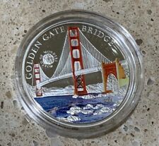 2013 Palau Golden Gate Bridge World of Wonders Series Silver Proof Coin picture
