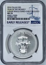 2016 Palau $5 Year of the Monkey Lunar Skulls Series NGC MS 70 Early Releases picture