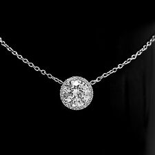 A Gorgeous 4.25 ct White Lab Created Diamond Pendant with Chain AAA VVS1 Clarity picture