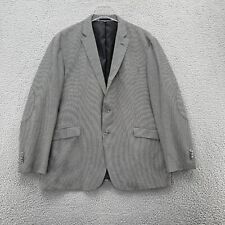 Jos A Bank Mens Blazer Gray Black 42R Cotton Linen 1905 Tailored Fit Sports Coat picture