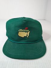 Vintage Masters Hat USA Golf Derby Cap Green Adjustable Strap picture