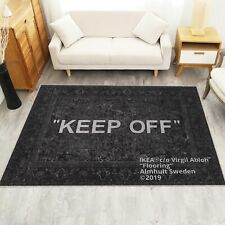 Virgil Abloh White Keep Off Rug, Popular Carpet, Exhibition Rug, Off-white picture