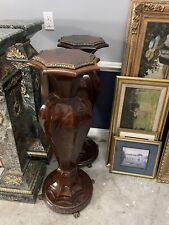 Paid Of Beautiful Wood Pedestals picture