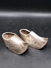 Unusual Vintage Silver Tested Clogs/Shoes Marked Brv12 picture