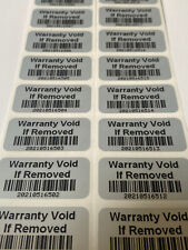 100 Warranty Void BAR-CODE Hologram Security Label Stickers Tamper Evident Seals picture