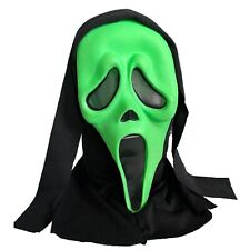 Vintage Easter Unlimited Fun World Green Ghost Face Scream Rubber Mask Costume picture