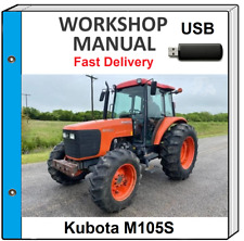 KUBOTA M105S M105 S TRACTOR SERVICE REPAIR WORKSHOP MANUAL ON USB picture