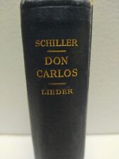 Schiller Don Carlos 1912 HC book Oxford German series infant von Spanien Gold picture